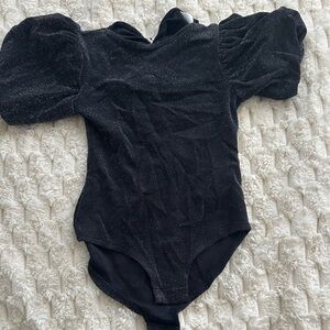 Zara Black Glitter Kids Bodysuit